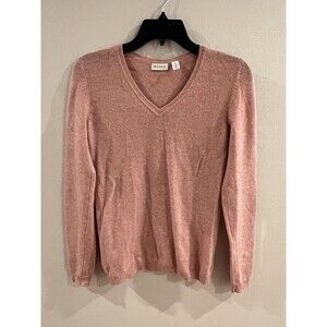 100% Cashmere Sweater XS Soft Pink Office Casual Pretty In Pink
